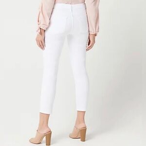 JEN7 by 7 FOR ALL MANKIND Cropped Skinny Jeans White Size 12
